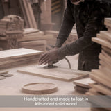 MH London Bar Stool -Perrin Backless Bar Stool. Exclusively Designed Hand Crafted Barstools Solid Wood Modern Bar Height Stools-Contemporary Design Backless Wooden Saddle Bar Stool for Kitchen Counter MH London