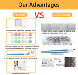 Mowana Paint by Numbers Kit for Adults Beginners, Stained Glass Tulips Paint by Number Kits on Canvas with Frame and Easel for Gift and Home Wall Decor (8 * 12 Inch) Mowana