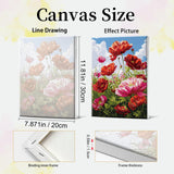 JOOZ 4 Pack Paint by Numbers Kit for Adults with Frame Landscape Paint by Number with Easel Flowers Adult Paint by Number Kit DIY Mountain Oil Painting Kits for Home Wall Decor 8x12 Inch JOOZ