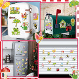 Saillong 20 Pcs Spring Diamond Painting Magnets Flower Butterfly Bee Gnomes Sunflower Diamond Art Magnets Kits Refrigerator Magnetic Stickers for Fridge Home Adults DIY Crafts Saillong