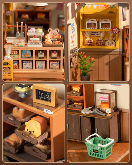 Rolife Miniature House Kit for Beginners-1:20 DIY Miniature Dollhouse Kit with LED Lights-Tiny House Crafts for Adults-Birthday Gifts Hobbies for Women and Men Rolife