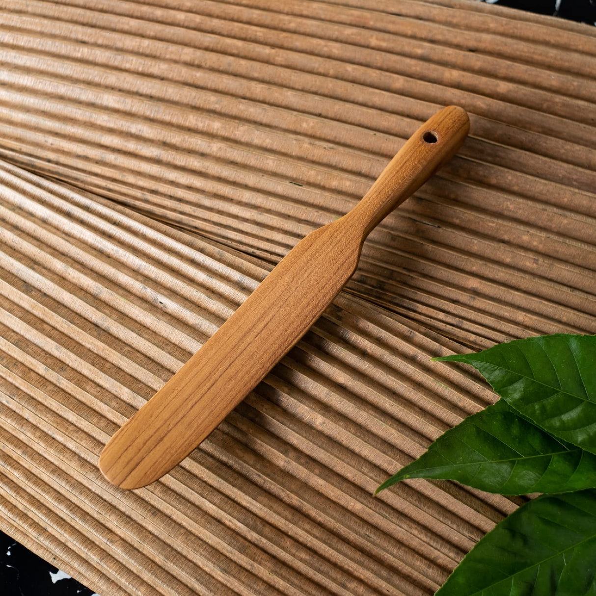 FAAY Skinny Spurtle – Sourdough Mixer & Bread Stirring Spatula | Ideal for Dough Whisking, Mixing, Jar Scraping, & Reaching Bottom | Teak Utensil Tools for Starter, Baking, Sour dough Gift FAAY