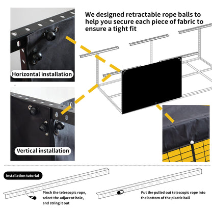 Laklinlin Ceiling Storage Racks Cover,Overhead Garage Storage Rack Cover For Adjustable Garage Storage Rack.(2 Pack)