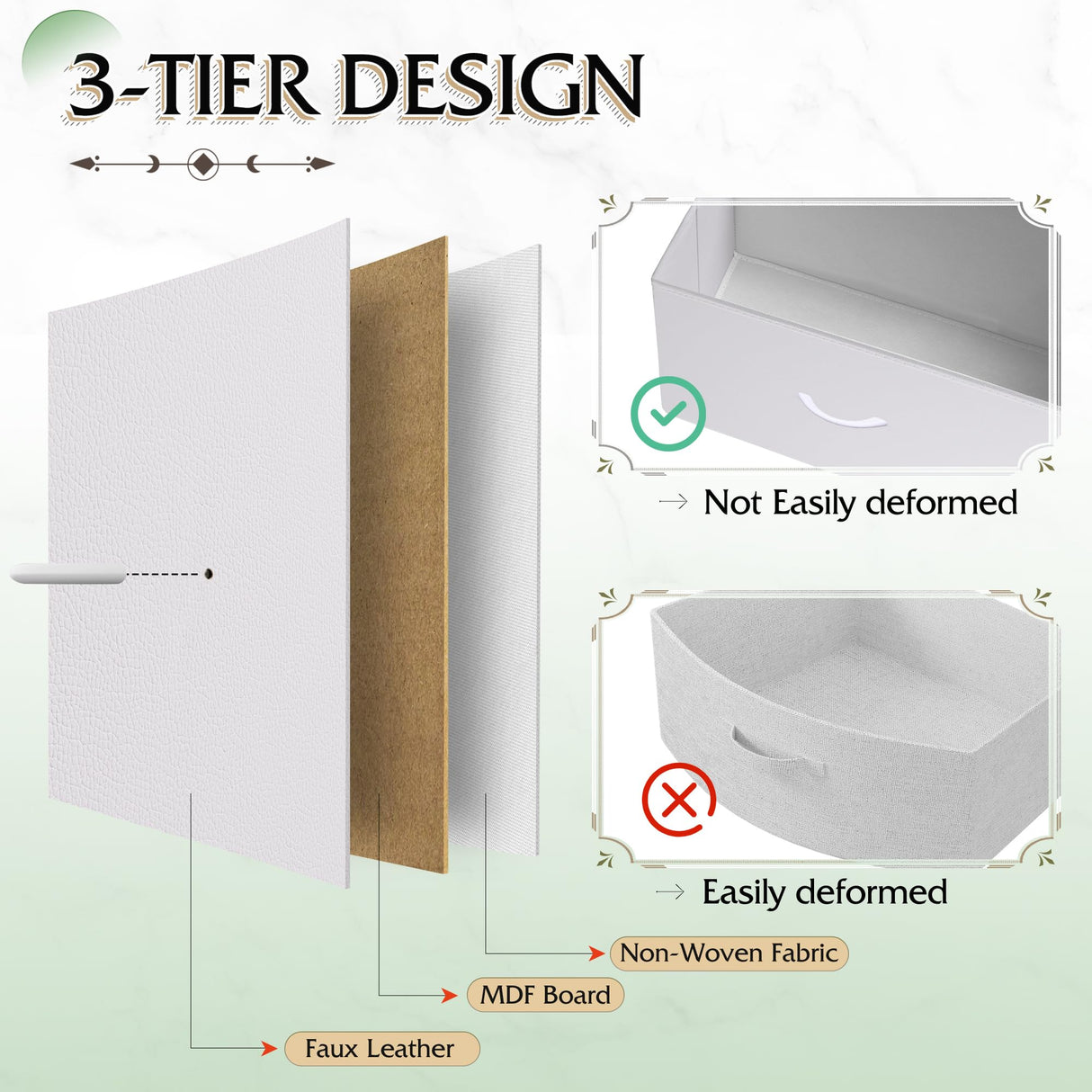 WLIVE 9-Drawer Dresser, Fabric Storage Tower for Bedroom, Hallway, Closet, Tall Chest Organizer Unit for Bedroom with Fabric Bins, Steel Frame, Wood Top, Easy Pull Handle, White WLIVE