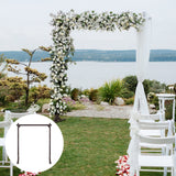 Wooden Wedding Arch, 7.5Ft Large Square Outdoor Wooden Arch, Rustic Wedding Arch for Ceremony Beach Lawn Garden Graduation Parties SAVITA