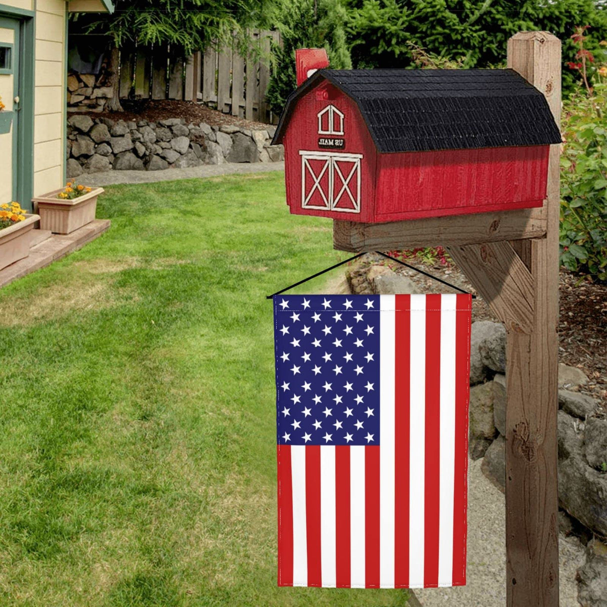 Outdoor 12x18 Inch Double Sided American Garden Flag American 4th of July Decorative Flag Fade Resistant Banner for Yard Lawn Home Decor DGFhk