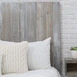 Barn Walls Graywash Floating Headboard - Handcrafted Farmhouse Design with Adjustable Height for Queen Size Beds Barn Walls