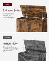 VASAGLE Storage Chest, 29.9 Inches Width Storage Bench, Entryway Bench with 2 Safety Hinges, Shoe Bench, Farmhouse Style, for Entryway, Bedroom, Living Room, Rustic Brown ULHS011T01 VASAGLE