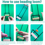 SHUANGART Frame Beading Loom Kit for Beaded Bracelets Earrings Belts Making, Includes 17250 3mm Seed Beads,150 Meter Crystal Elastic Cord, Beading Trays, Needles and Instruction for DIY Craft Jewelry WoodArtSupply