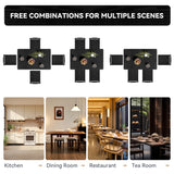 AMICLIBER Dining Table Set for 4, 5-Piece Kitchen Table and Chairs, Rectangular Dining Room Table Set with 4 Chairs, Space-Saving Kitchen Table Set for Small Space,Dinette,Apartment,Pure Black AMICLIBER