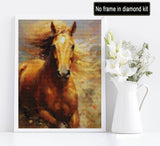 Diymood DIY 5D Diamond Painting Kits for Adults Horse - Diamond Art Kits for Adults Animal | Full Drill Round | Crystal Mosaic Picture | Beginner | Home Wall Decor | 12x16 inch Diymood