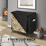 VIVOHOME 4ft Heavy Duty Indoor Outdoor Firewood Storage Log Rack and Cover Combo Set with Zipper VIVOHOME