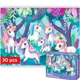 QUOKKA Puzzles for Kids Ages 3-5 - 30 Pieces Puzzles for Toddlers 2-4 - Unicorns Learning Jigsaw Puzzles for Kids 4-6 Years Old - Educational Toys for Boy and Girl QUOKKA