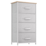 YITAHOME Dresser with 4 Drawers - Fabric Storage Tower, Organizer Unit for Bedroom, Living Room, Hallway, Closets - Sturdy Steel Frame (Light Grey) YITAHOME
