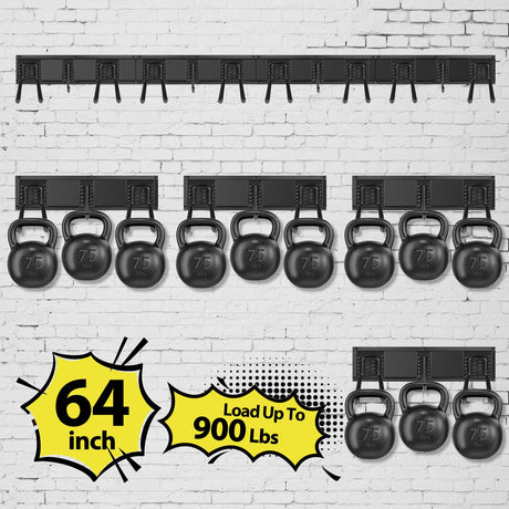 Gatsowm Garage Tool Organizer Wall Mounted, 64 Inches Adjustable Garden Tool Organizer Rack, 20 Pcs Heavy Duty Yard Tool Organizer Hold Up to 900lbs Gatsowm