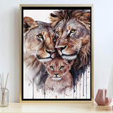 GMETINC 5D Diamond Painting Kits for Adults, Lion Family Diamond Art Kits for Adults Beginner, DIY Full Drill Diamond Dots Paintings with Gem Art and Crafts Home Wall Decor 12 * 16inch GMETNIC