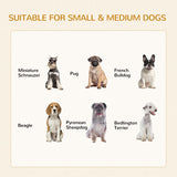 PawHut Dog Crate Furniture with Soft Water-Resistant Cushion, Dog Kennel End Table with Drawer, Puppy Crate for Small Dogs Indoor with 2 Doors, White PawHut