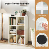 Giantex 6-Cube Bookcase, 3-Tier Cubby Bookshelf, Horizontal Vertical Display Rack with Anti-Tipping Kits, Modern Storage Organizer Shelf Unit for Bedroom, Living Room, Study Room, White Giantex