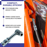 Grease Gun Coupler - 90 Degree Grease Coupler Snaps on to Grease Fittings in Tight Spaces - Joint - High Pressure Grease Nozzle Fittings - BEAU-5046 BEAUFORT