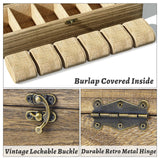 SRIWATANA Watch Box Case Organizer Display for Men Women, 6 Slot Wood Box with Glass Top, Gift for Loved Ones, Carbonized Black SRIWATANA