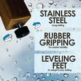 AquaTeak Patented 24" Sumba Teak Shower Bench with Shelf AquaTeak