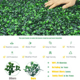 Decwin 12 Pieces 20” X 20” Artificial Hedge Boxwood Panels Boxwood Hedge Grass Wall Green Greenery Plant Mats UV Stable for Indoor Outdoor Decor Garden Fence Decwin