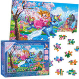 Princess and Unicorn 100 Piece Puzzles for Kids Ages 4-6 Jigsaw Puzzles for Toddlers Girls 3-5 Preschool Educational Puzzles Boards Toys Gifts for Girls Boys 3 4 5 6 Eirenke