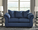 Signature Design by Ashley Darcy Casual Plush Loveseat, Dark Blue Signature Design by Ashley