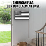 BUYYAH American Flag Gun Concealment Case, 19.7" x 11.8" x 4.9" American Flag Wall Hanging Concealed Gun Cabinet, Combination Lock All Iron Frame for Police Gift BUYYAH