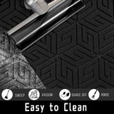 Yimobra Sturdy Front Entrance Door Mat, Heavy Duty Outdoor Indoor Doormat Entryway Floor Mat, Non Slip Rubber Backing, Easy Clean Shoe Scraper, Waterproof, Patio, Lawn, 17x29.5 Inch, Black Yimobra