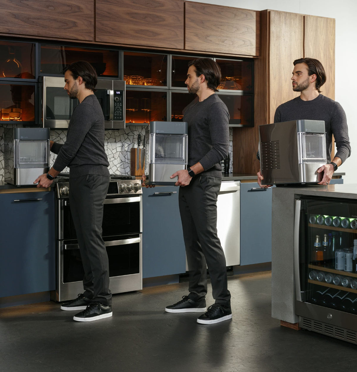 GE Profile Opal 2.0 | Countertop Nugget Ice Maker | Ice Machine with WiFi Connectivity | Smart Home Kitchen Essentials | Stainless Steel (Renewed) GE