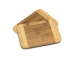 Lipper International Bamboo Wood Two-Tone Kitchen Cutting and Serving Board, Small, 8" x 6" x 5/16", Set of 2 Lipper International