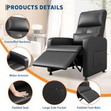 GarveeHome Power Recliner Chair with Massage and Heat, Adjustable Electric Recliner Ergonomic Overstuffed PU Leather Single Sofa, 2 Side Pockets and USB Port, Home Theater Seating for Living Room GarveeHome