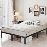 Lutown-Teen 10 Inch Queen Bed Frame with Rounded Corner Legs, 2000 LBS Heavy Duty Metal Queen Platform Bed Frame with Steel Slats Support, No Box Spring Needed, Noise Free, Easy Assembly Lutown-Teen