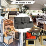 YOCONYO Loveseat Recliner, RV Reclining Loveseat, Home Theater Seating, Manual Loveseat with Console, 4 Cup Holders, 2-Seater Recliner Sofa, RV Furniture for Travel Trailers, Livingroom (Dark Grey) YOCONYO