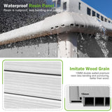 WACASA Outdoor Storage Sheds with Floor, 8X4FT Waterproof Resin Sheds with Lockable Door, Window & Vents, Plastic Storage Shed for Patio, Garden, Yard, Tools WACASA