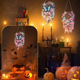 Saillong 2 Pcs Dream Catcher Diamond Art Painting Kits for Adults DIY Purple Butterfly Suncatcher Hanging Diamond Art Painting Wind Chime Hanging for Home Window Door Decor Saillong