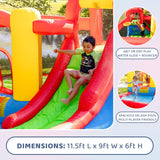 Bounceland Jump and Splash Adventure Bounce House or Water Slide All in one, Large Pool, Fun Bouncing Area with Basketball Hoop, Long Slide with Climbing Wall, UL Certified Blower Included Bounceland