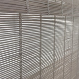 MOOD Custom Bamboo Shades | Modern | Cordless Bamboo Roman Shades for Windows and Doors (Natural Woven) | Modern Light Grey (Sheer) | 35" W X 48" H Mood