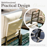 Sophia & William 6 Pieces Outdoor Patio Furniture Set, Metal Sectional Sofa Set Patio Conversation Set with Cushions-2 x Single Sofa with Side Table,2 x Single Sofa,1 x 2-Seat Sofa,1 x Tea Table Sophia & William