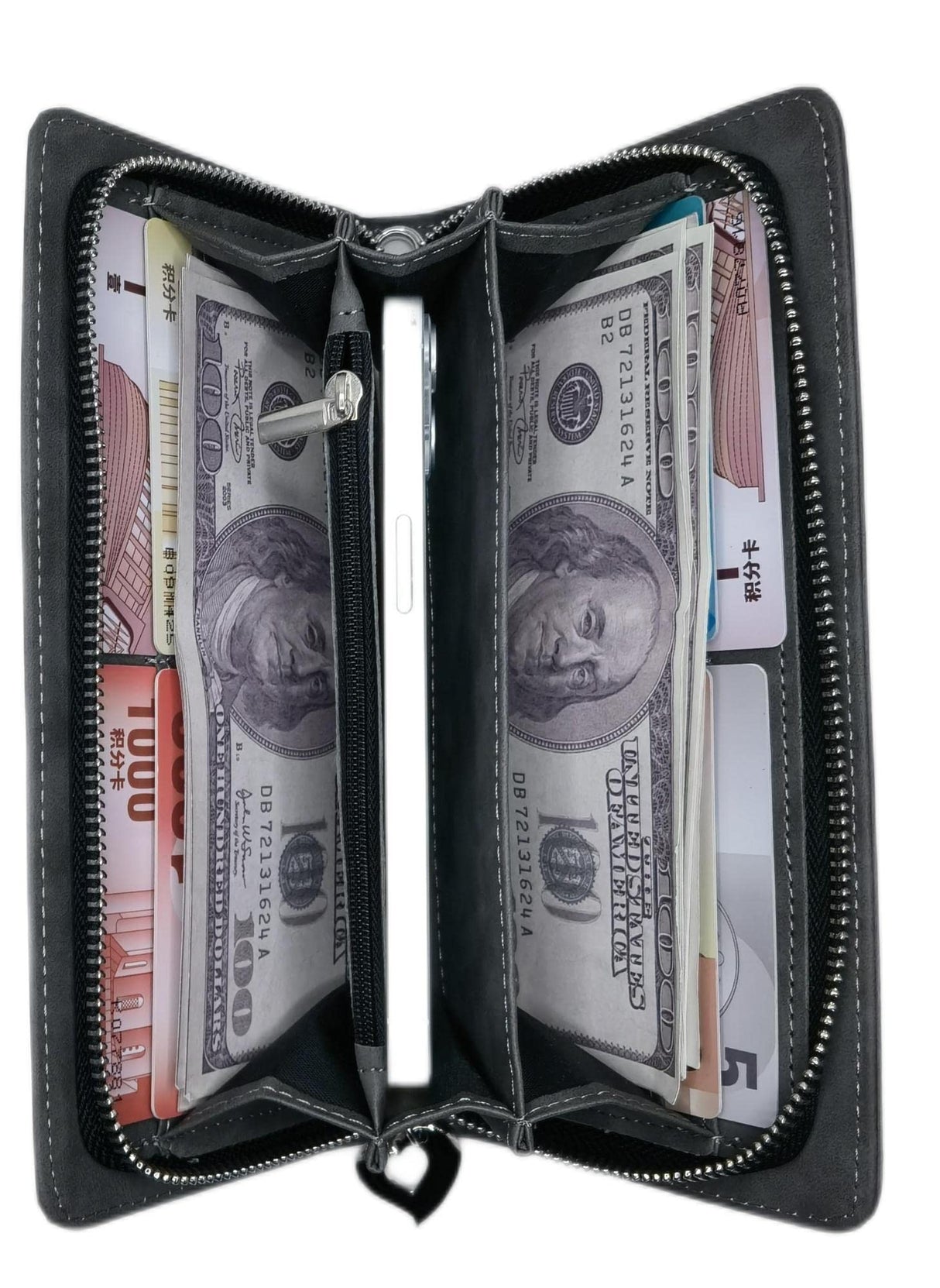 Youkang Sublimation Wallet Women's Zipper Card Holder Storage Bag Women's Travel Clutch Wristband DIY Craft (Red) Youkang