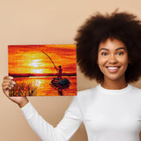 DIAMOND DOTZ at Home Fishing at Sunrise Diamond Painting Kits for Adults - Diamond Art Kits a Relaxing Creative Craft Kit with Dotz Gems 16x12 DIAMOND DOTZ