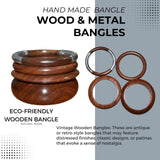 Healthy Floyds "Handcrafted Wooden Bangle - Elegant Natural Wood Bracelet, Lightweight, Perfect for Everyday Wear or Special Occasions. Healthy Floyds