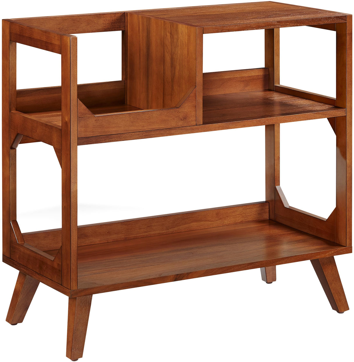 Crosley Furniture Asheville Mid-Century Modern Media Console Record Player Stand, Storage for Vinyl Records, Walnut, Medium Crosley Furniture
