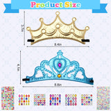 Bettoor 23 Packs Foam Princess Crowns and Tiaras for Birthday Party Favors Hats, DIY Prince Crown Kit Paper Tiara with 7pcs Crystal Diamond Sticker Bettoor
