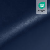 MCombo Oversized Swivel Glider Rocker Power Recliner Chair for Living Room with Heat and Vibration Massage, USB Ports, Cup Holders and Pockets, Faux Leather 7785 (Navy Blue) MCombo