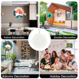 5 Pack Sublimation Wind Spinner Blanks 8 Inch Wind Spinners Sublimation Blanks 3D Aluminum Metal Wind Spinners for Yard and Garden Indoor Outdoor Window Porch Front Door Decoration Round CHONOVO