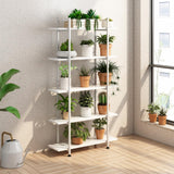 Azheruol 5-Tier Modern White Wooden Bookshelf - Versatile Open Storage Bookcase for Home Office and Study Azheruol