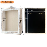 Houstimi 8x10 Pet Memorial Shadow Box Frame Paw Print Kit Solid Wood Pet Frame White Dog Memorial Gifts for Loss of Dog Houstimi