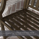 Grand Patio Northwoods Brown Farmhouse Outdoor Bench with Anti-Rust Aluminium Frame Grand patio
